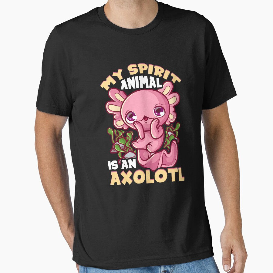 Cute Funny My Spirit Animal Is An Axolotl by - Adult & Kids T-Shirts, Sweatshirts & Hoodies apparel design preview 1