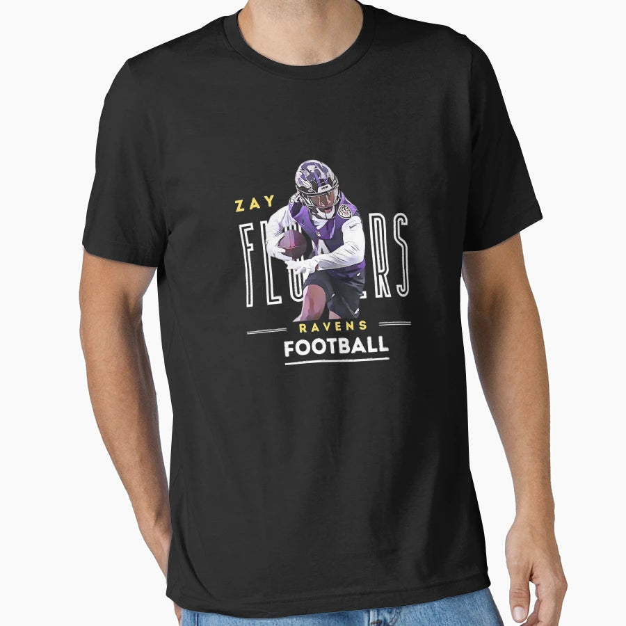 Zay Flowers Ravens T-Shirt - Aesthetic Graphic for Adults - T-Shirt, Sweatshirt, Hoodie
