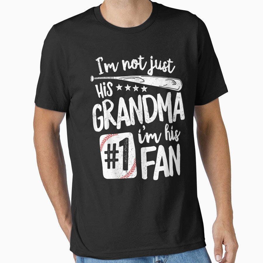 I'M Not Just His Grandma #1 Fan Baseball by - Adult & Kids T-Shirts, Sweatshirts & Hoodies apparel design preview 1
