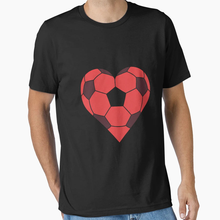 Soccer Heart Valentines Day T-Shirt - Fun Novelty Design Men Women - T-Shirt, Sweatshirt, Hoodie