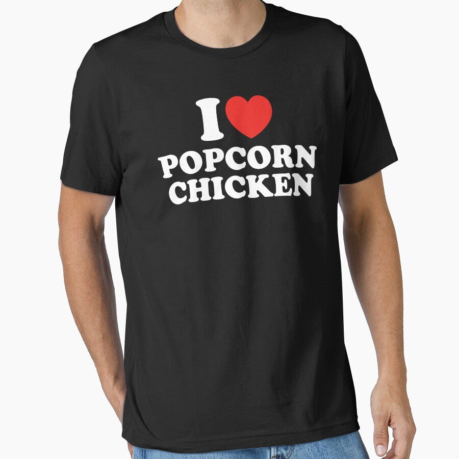 I Love Popcorn Chicken by shitpostee - Adult & Kids T-Shirts, Sweatshirts & Hoodies apparel design preview 1