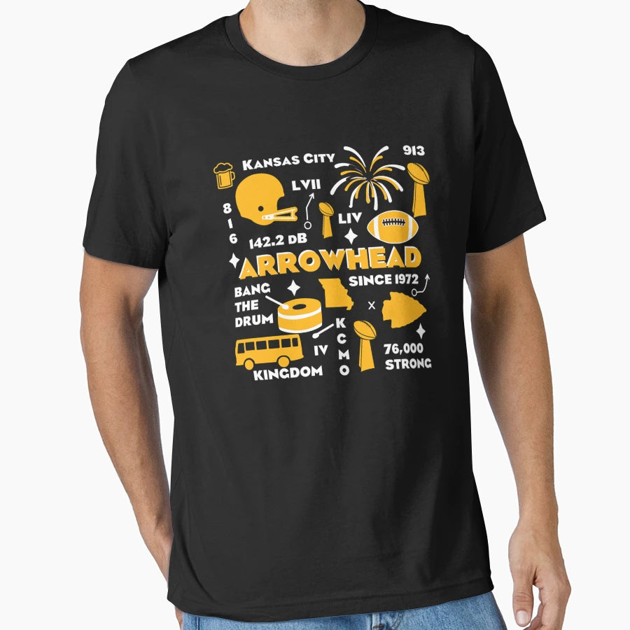 Kansas City Football Mural T-Shirt - Trendy Graphic for Adults - T-Shirt, Sweatshirt, Hoodie