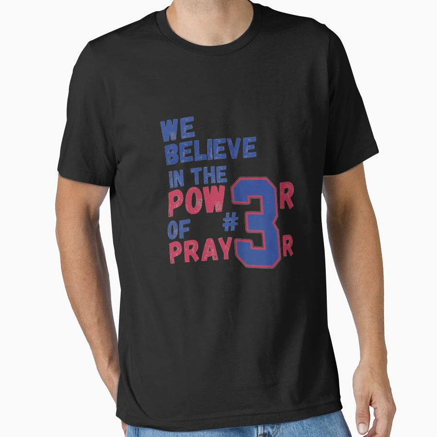 Damar Hamlin Power Prayer Tribute T-Shirt - Aesthetic Graphic for Adults - T-Shirt, Sweatshirt, Hoodie