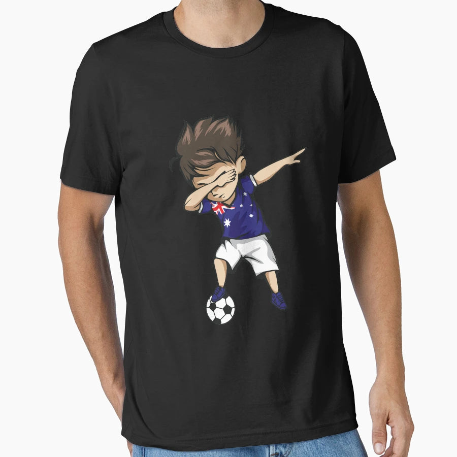 Dabbing Soccer Australia Jersey Australia T-Shirt - Trendy Graphic Unisex - T-Shirt, Sweatshirt, Hoodie