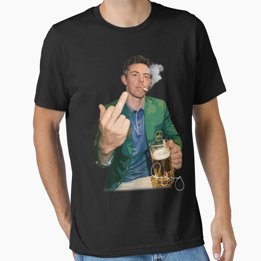 Rory Mcilroy Smoking Drink Beer And T-Shirt - Streetwear Style for Adults - T-Shirt, Sweatshirt, Hoodie