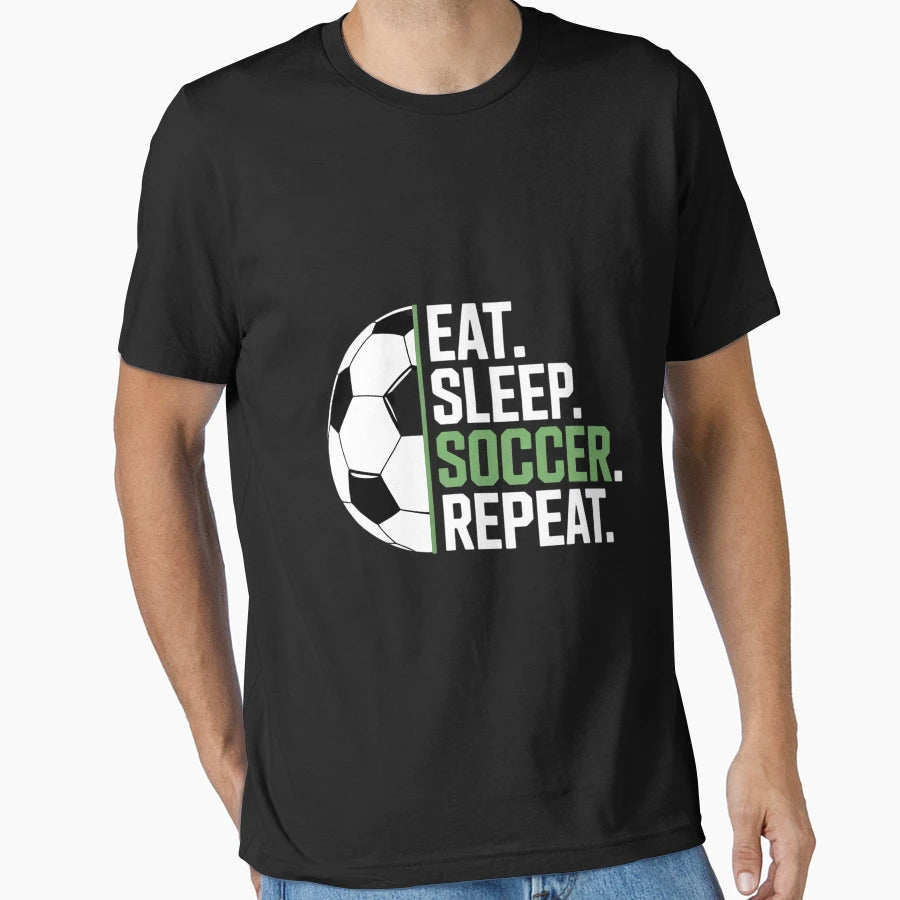 Soccer Player Soccer Lover Eat T-Shirt - Aesthetic Graphic for Adults - T-Shirt, Sweatshirt, Hoodie