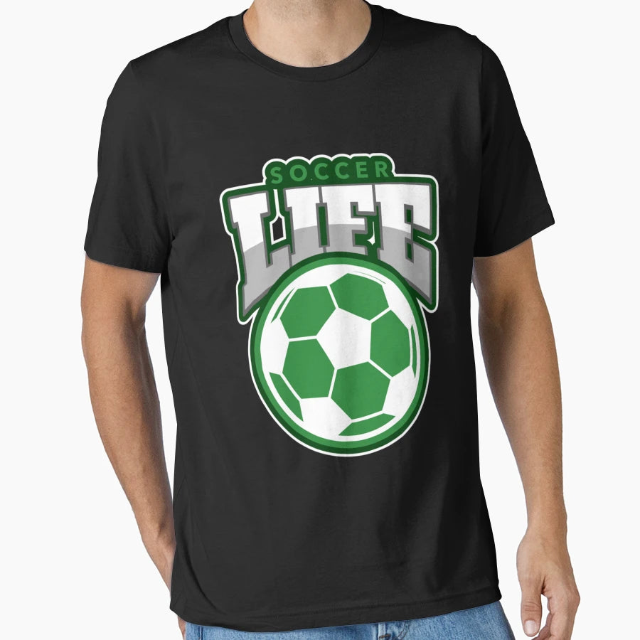 Soccer Life Gr And Wt T-Shirt - Casual Everyday Wear Unisex - T-Shirt, Sweatshirt, Hoodie