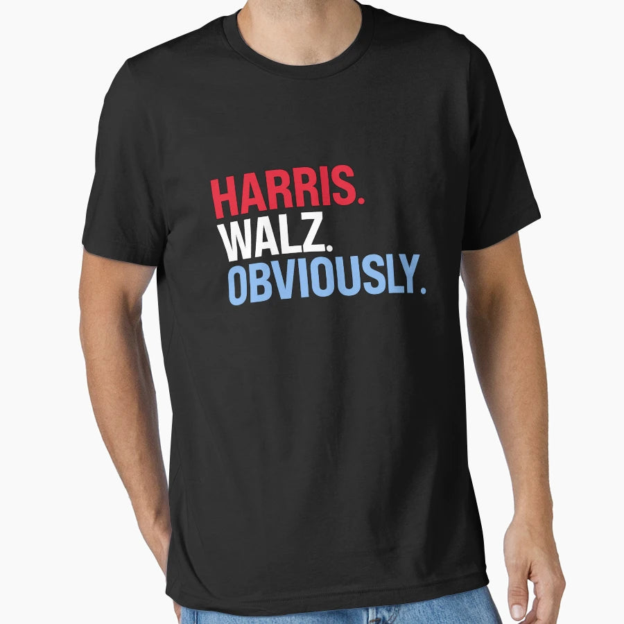 Harris Walz Obviously T-Shirt - Trendy Graphic Men Women - T-Shirt, Sweatshirt, Hoodie