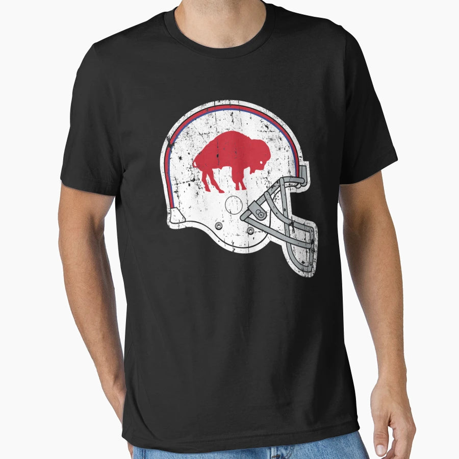 Distressed Bills Helmet T-Shirt - Minimalist Print Men Women - T-Shirt, Sweatshirt, Hoodie