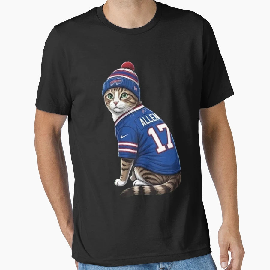 Cat Footlball T-Shirt - Minimalist Print Men Women - T-Shirt, Sweatshirt, Hoodie