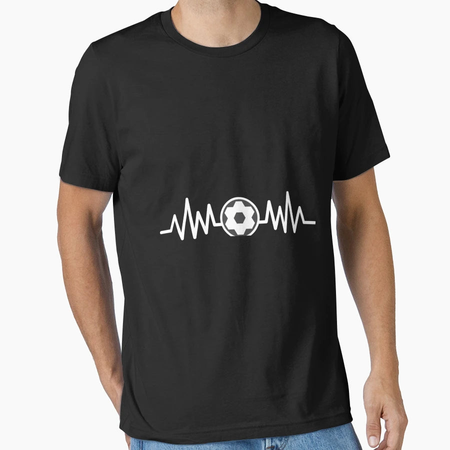 Soccer Heartbeat T-Shirt - Novelty Apparel Unisex - T-Shirt, Sweatshirt, Hoodie