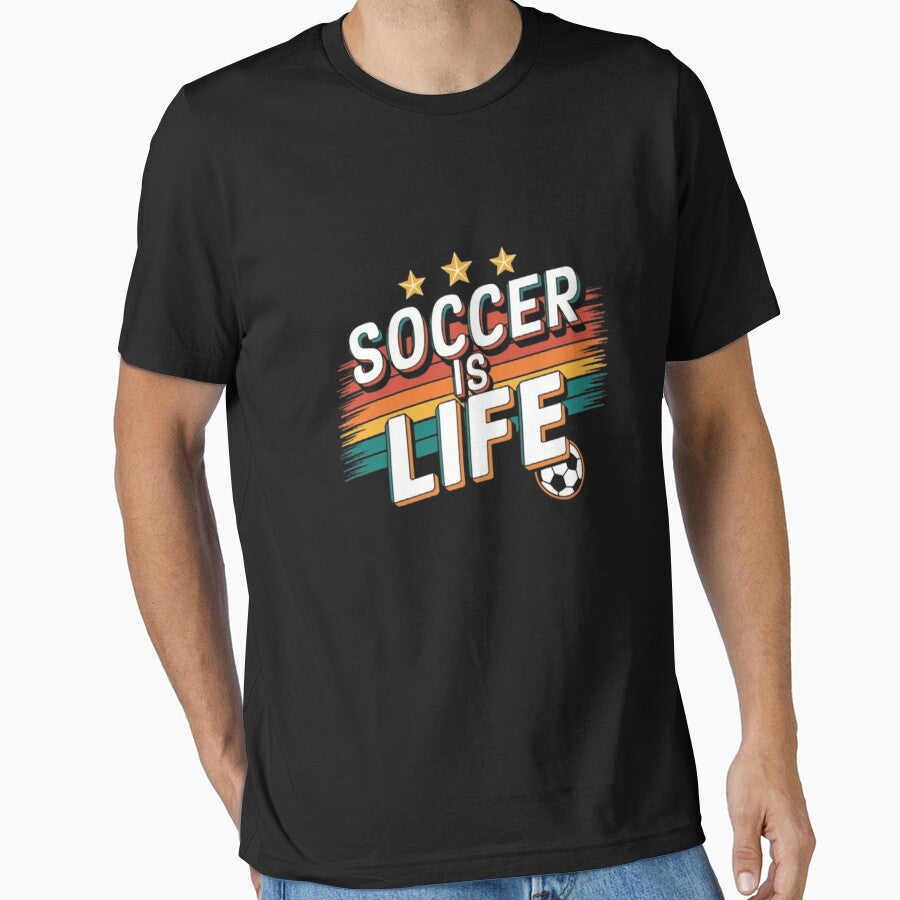 Soccer Is Life by M Khan - Adult & Kids T-Shirts, Sweatshirts & Hoodies apparel design preview 1