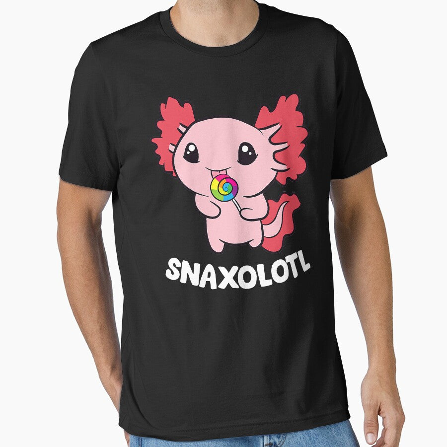 Axolotl Sweets Lollipop Snaxolotl Kawaii by xmjajd - Adult & Kids T-Shirts, Sweatshirts & Hoodies apparel design preview 1
