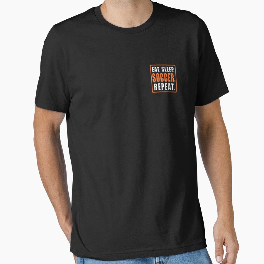 Eat Sleep Soccer Repeat Classic by avickieww80 - Adult & Kids T-Shirts, Sweatshirts & Hoodies apparel design preview 1