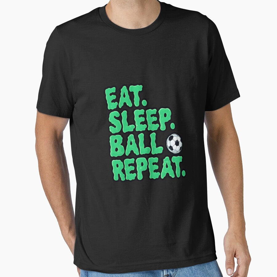 Eat sleep ball repeat by Pixellama - Adult & Kids T-Shirts, Sweatshirts & Hoodies apparel design preview 1