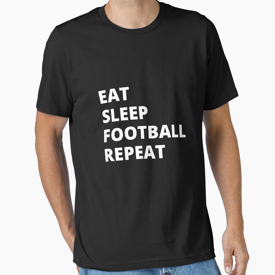 Eat, Sleep, Football, Repeat. Simple by Ruslanov7 - Adult & Kids T-Shirts, Sweatshirts & Hoodies apparel design preview 1