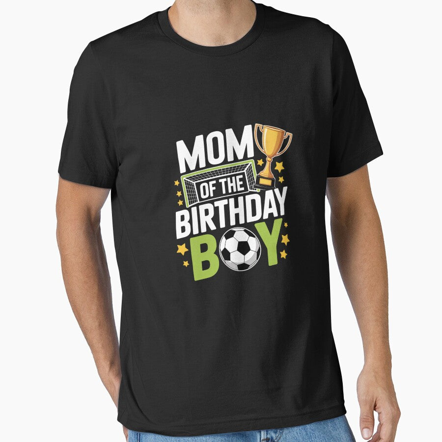 Soccer Mom Birthday Boy Party Family Matching- by - Adult & Kids T-Shirts, Sweatshirts & Hoodies apparel design preview 1