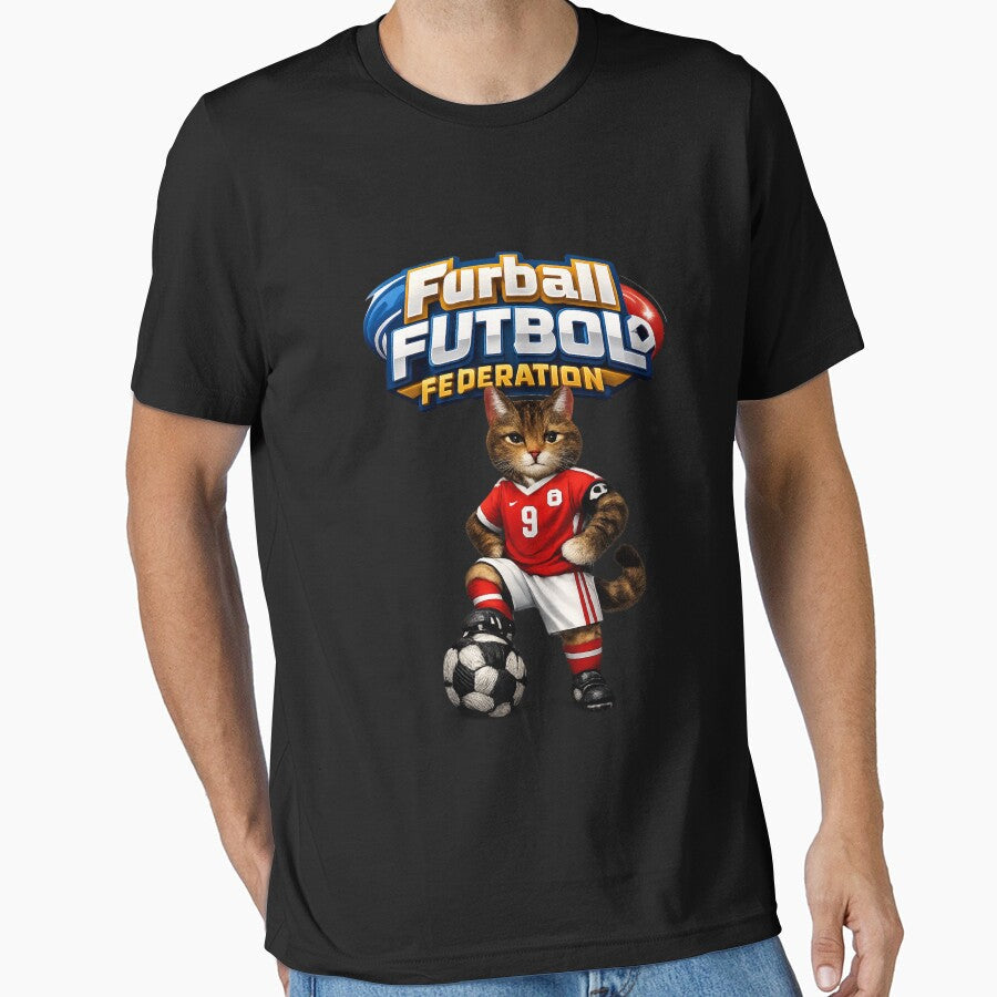 Furball Futbol Federation by Cats and Other Things - Adult & Kids T-Shirts, Sweatshirts & Hoodies apparel design preview 1
