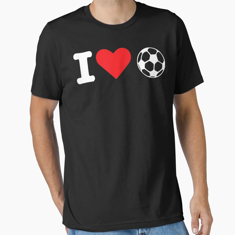 I Heart Love Soccer T-Shirt - Graphic Print for Adults - T-Shirt, Sweatshirt, Hoodie