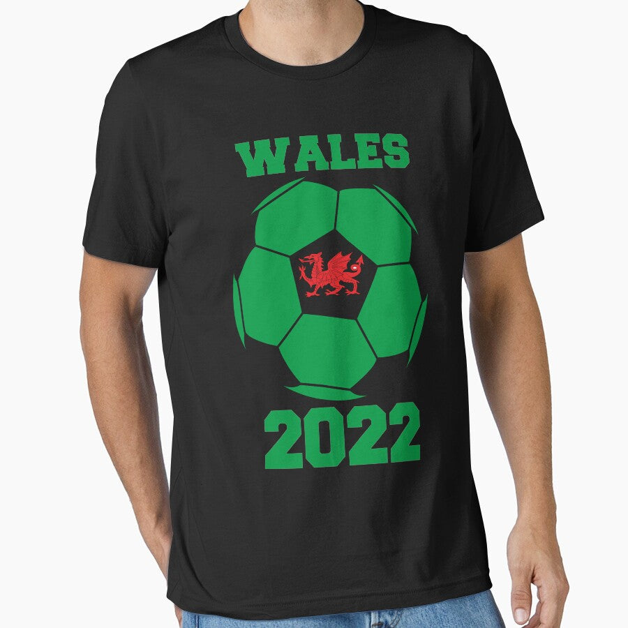 Wales Soccer Ball Flag 2022 Welsh Football Lovers by - Adult & Kids T-Shirts, Sweatshirts & Hoodies apparel design preview 1