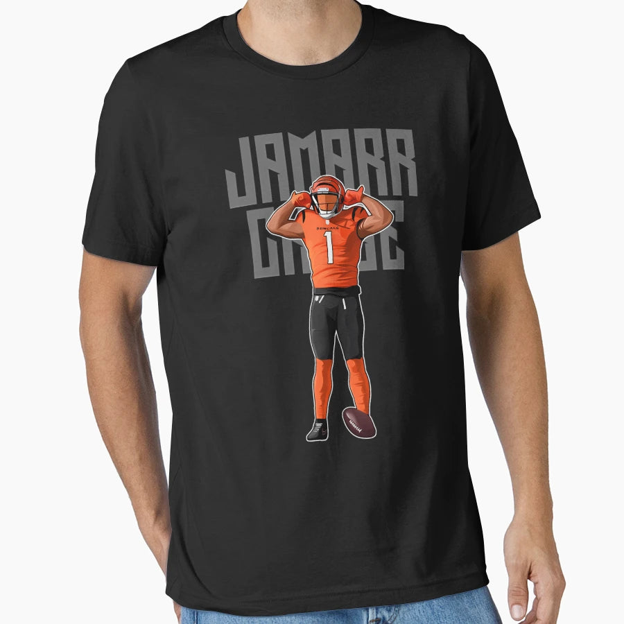 Jamarr Chase Power Celebration 1 Bold T-Shirt - Novelty Apparel Men Women - T-Shirt, Sweatshirt, Hoodie