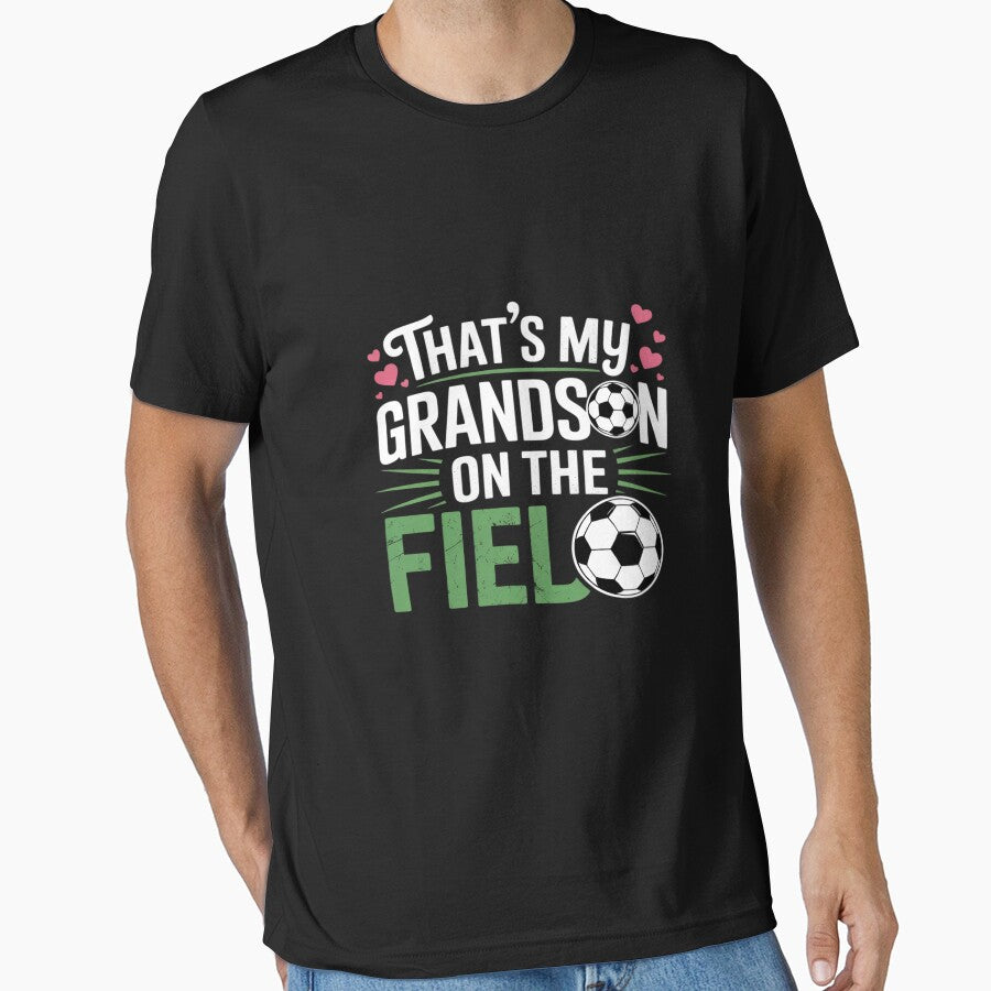 That's My Grandson on the Field Proud Soccer Grandma - Adult & Kids T-Shirts, Sweatshirts & Hoodies apparel design preview 1