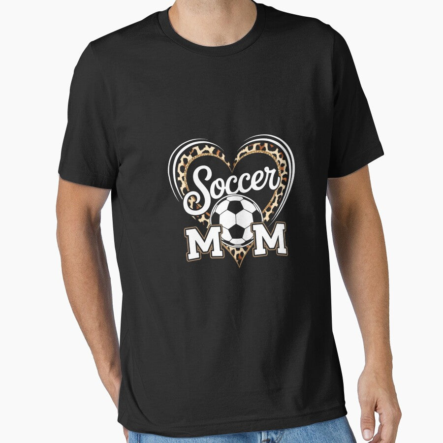 Soccer Mom Leopard Heart by Belkisallen - Adult & Kids T-Shirts, Sweatshirts & Hoodies apparel design preview 1