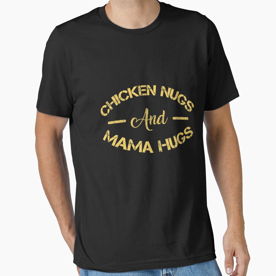 Chicken Nugs And Mama Hugs Kids by trathai1012 - Adult & Kids T-Shirts, Sweatshirts & Hoodies apparel design preview 1