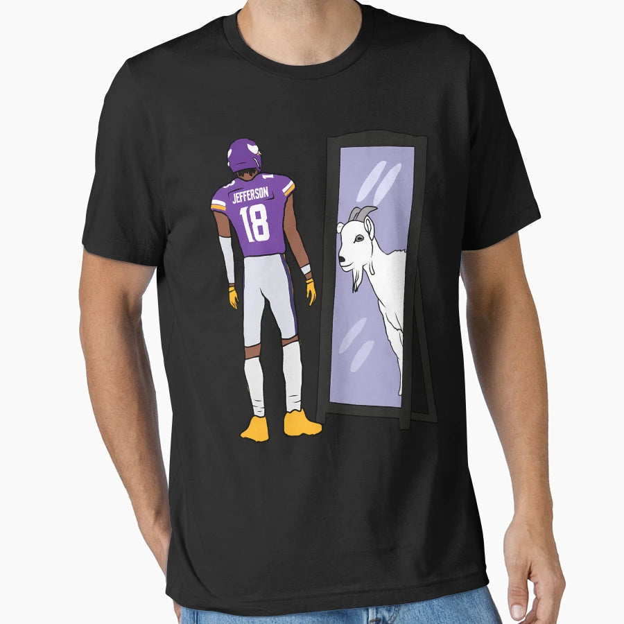 JJ Mirror Goat T-Shirt - Unique Graphic for Adults - T-Shirt, Sweatshirt, Hoodie