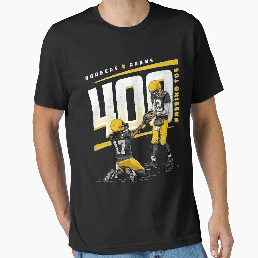 Rodgers And Adams 400 Passing Tos Green T-Shirt - Unique Graphic Men Women - T-Shirt, Sweatshirt, Hoodie