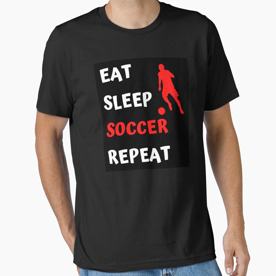 SOCCER. EAT, SLEEP, REPEAT. by JKARLUS - Adult & Kids T-Shirts, Sweatshirts & Hoodies apparel design preview 1