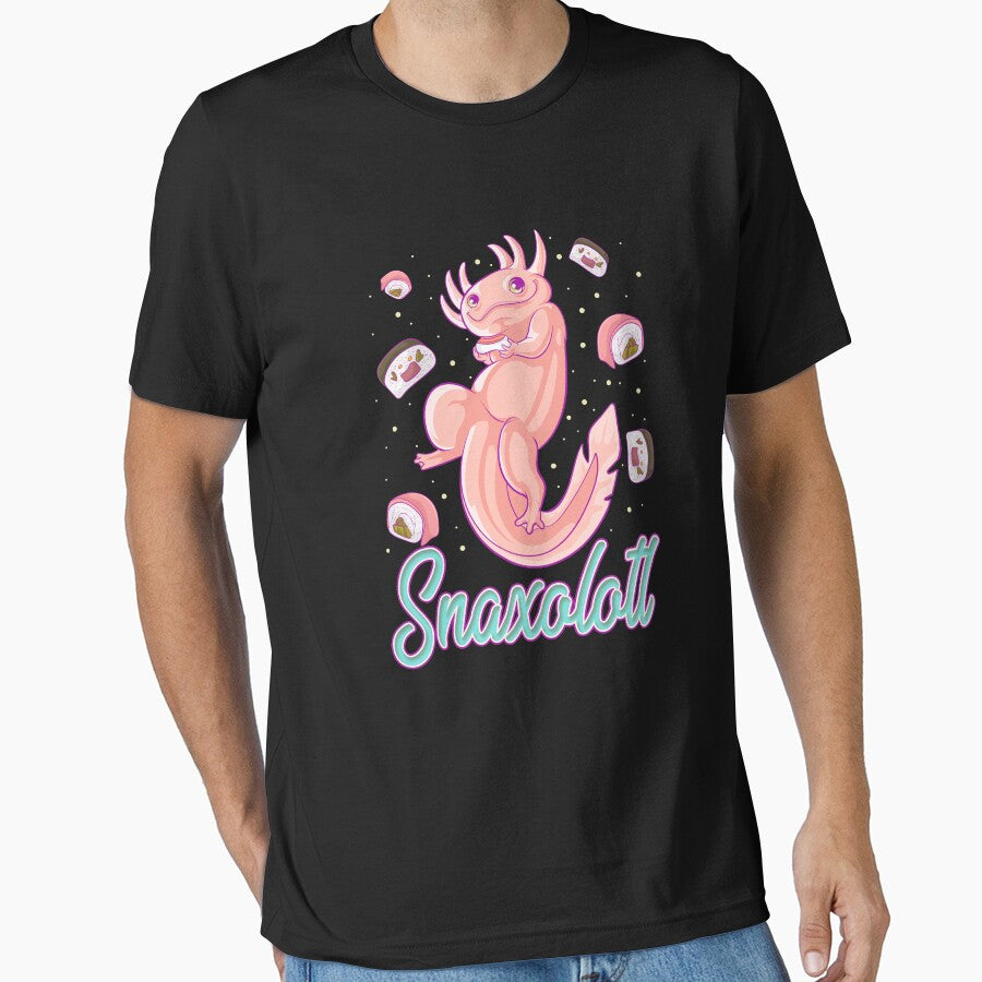 Snaxolotl Funny Axolotl Sushi Snacks Kawaii Food by - Adult & Kids T-Shirts, Sweatshirts & Hoodies apparel design preview 1