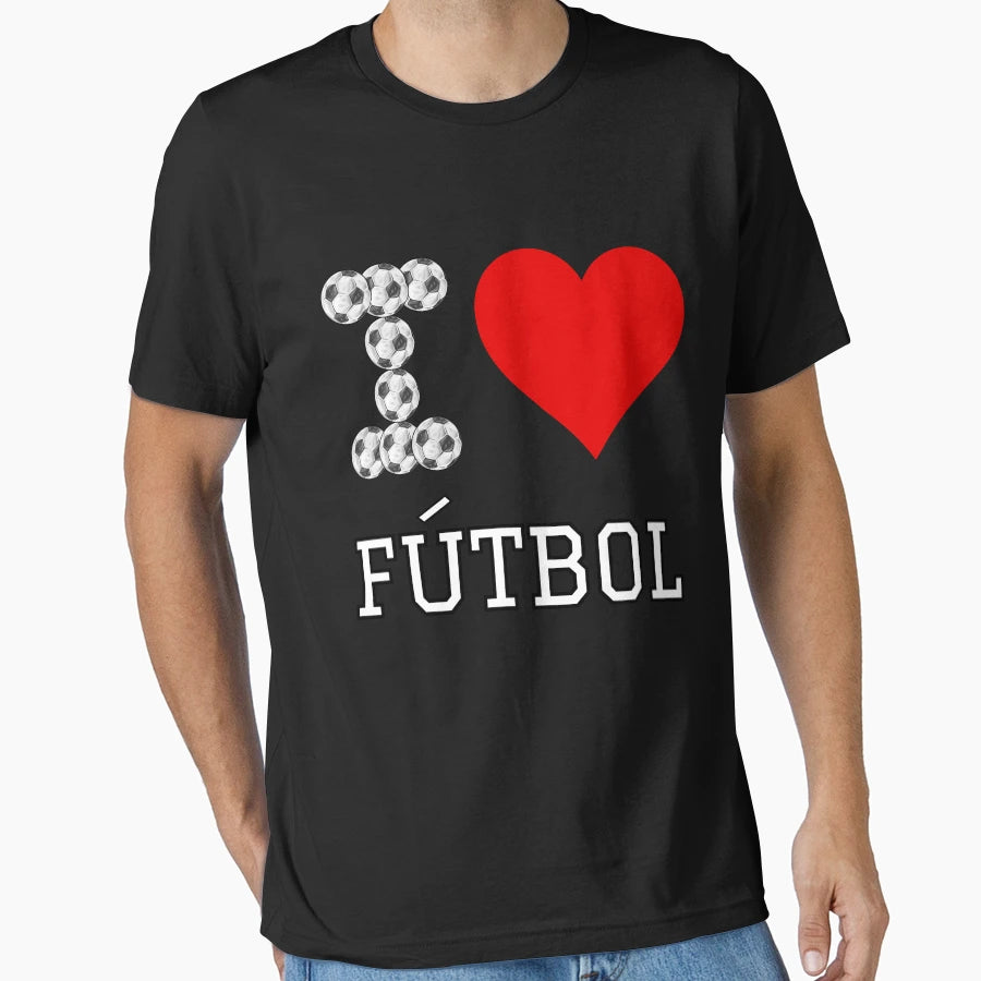 I Red Heart I Love Futbol T-Shirt - Unique Graphic for Adults - T-Shirt, Sweatshirt, Hoodie