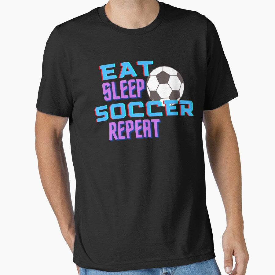Eat Sleep Soccer Repeat by MrTsTshirts - Adult & Kids T-Shirts, Sweatshirts & Hoodies apparel design preview 1