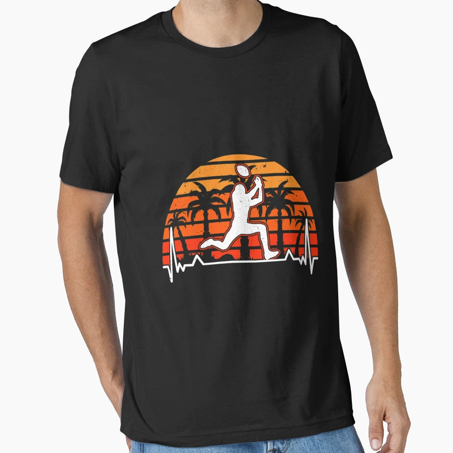 Footballer Heartbeat American Football T-Shirt - Unique Graphic Men Women - T-Shirt, Sweatshirt, Hoodie