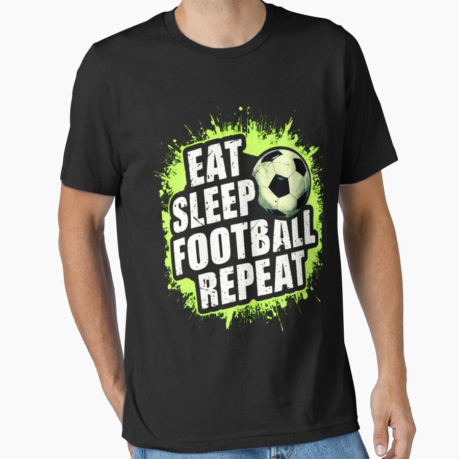 Paint Splat Eat Sleep Football Soccer Repeat by - Adult & Kids T-Shirts, Sweatshirts & Hoodies apparel design preview 1