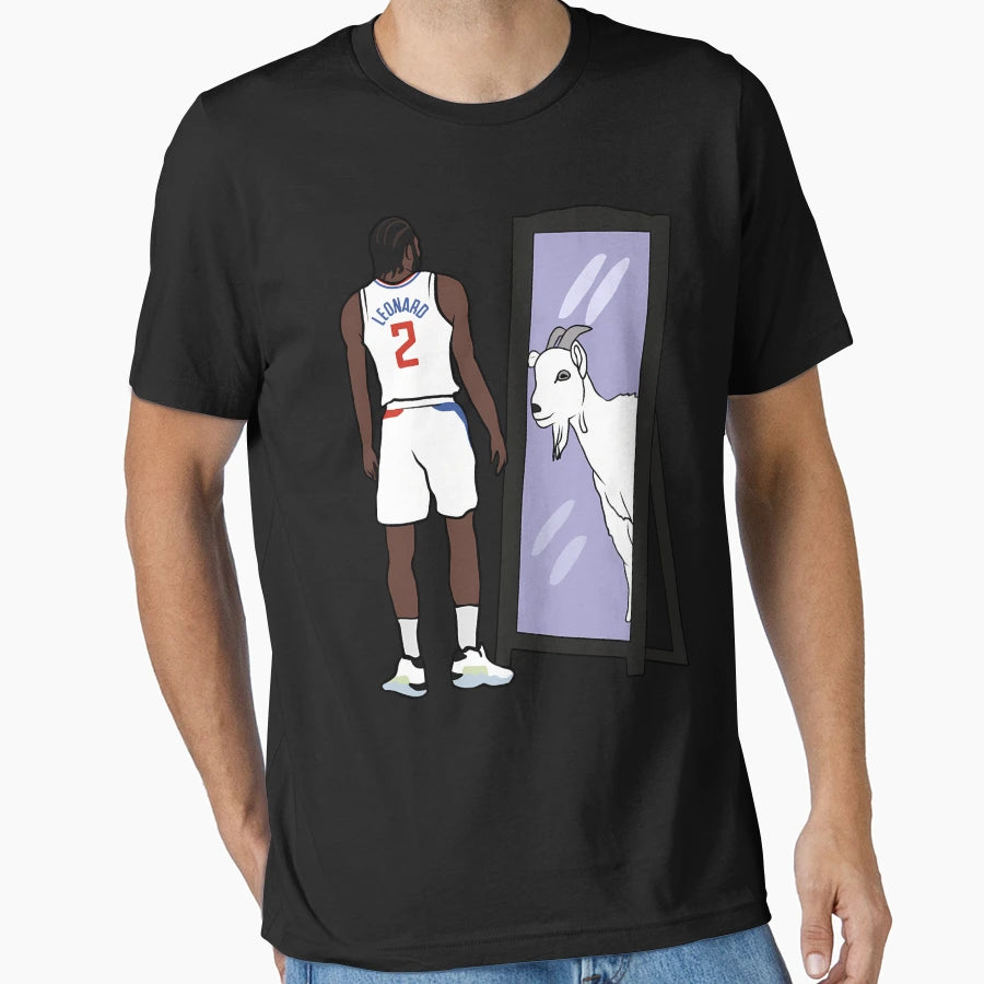 Kawhi Leonard Mirror Goat T-Shirt - Trendy Graphic Unisex - T-Shirt, Sweatshirt, Hoodie