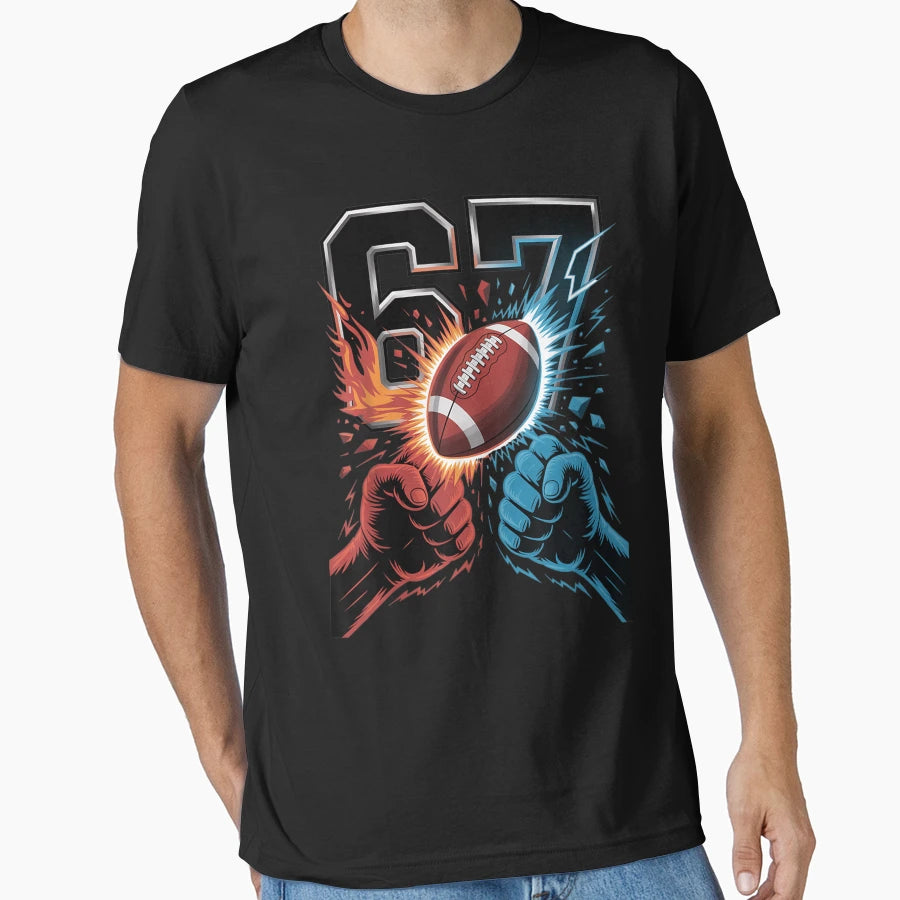 American Football 67 Six Seven Alpha T-Shirt - Minimalist Print Men Women - T-Shirt, Sweatshirt, Hoodie