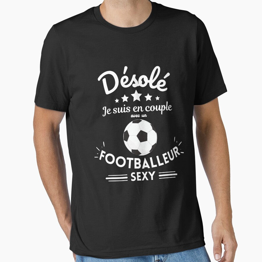 Sorry, I'm in a relationship with sexy footballer. by - Adult & Kids T-Shirts, Sweatshirts & Hoodies apparel design preview 1