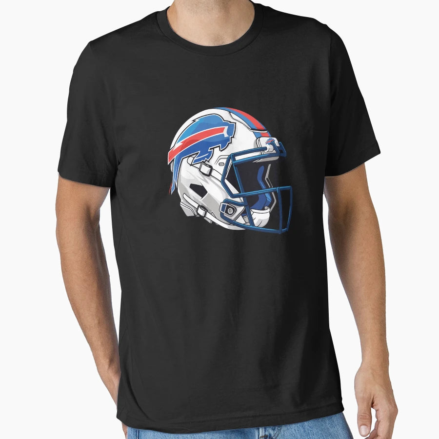Buffalo Bills Helmet Art T-Shirt - Fun Novelty Design Men Women - T-Shirt, Sweatshirt, Hoodie
