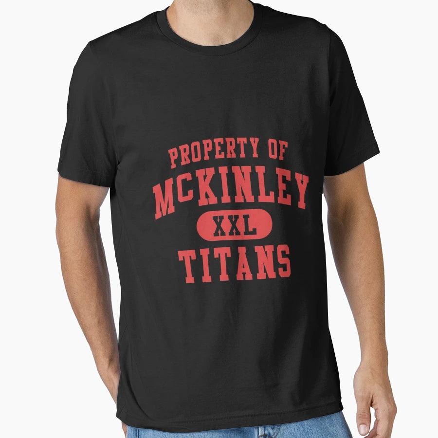 Glee Mckinley Titans Red T-Shirt - Minimalist Print for Adults - T-Shirt, Sweatshirt, Hoodie