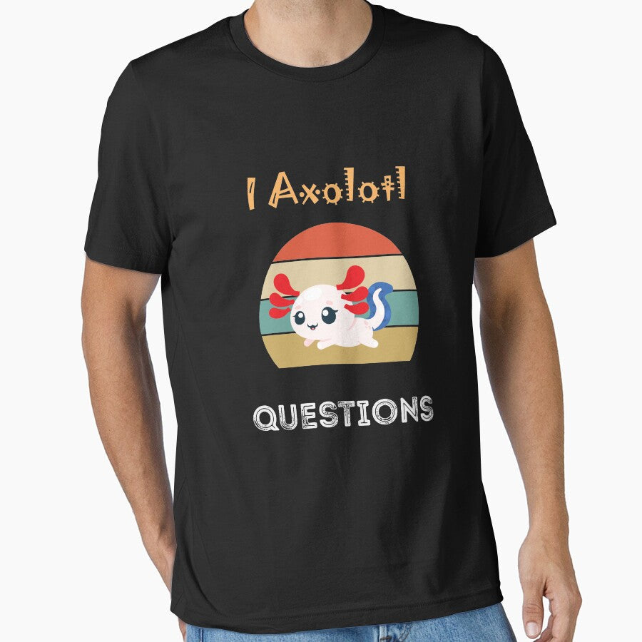 I Axolotl Questions gift Kids Blue Salamander Plush - Adult & Kids T-Shirts, Sweatshirts & Hoodies apparel design preview 1