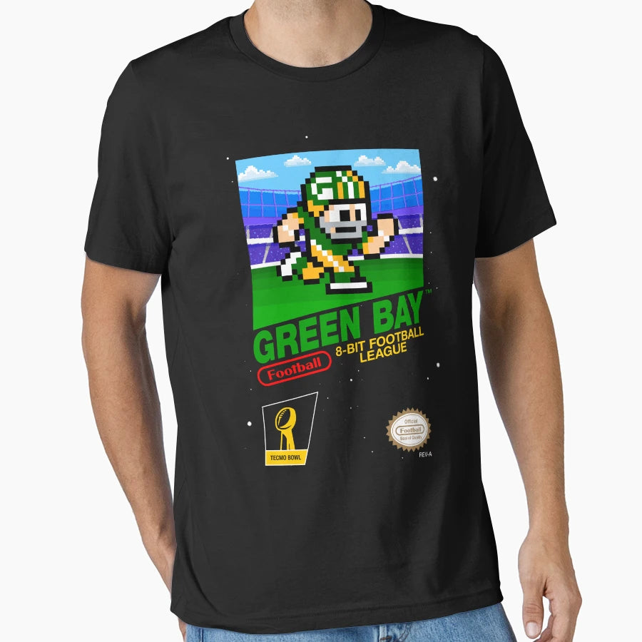 Green Bay Packers 8 Bit Videogames T-Shirt - Aesthetic Graphic Unisex - T-Shirt, Sweatshirt, Hoodie