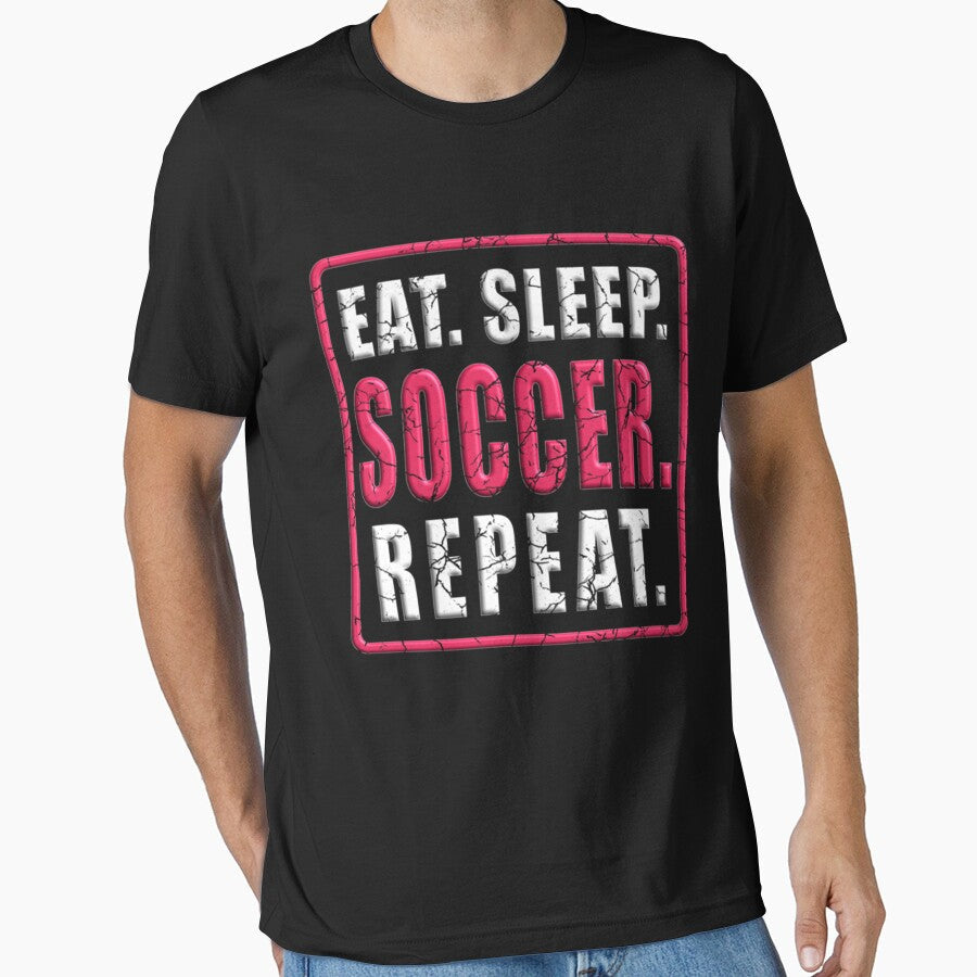 Eat Sleep Soccer Repeat Classic by cohenashl6 - Adult & Kids T-Shirts, Sweatshirts & Hoodies apparel design preview 1