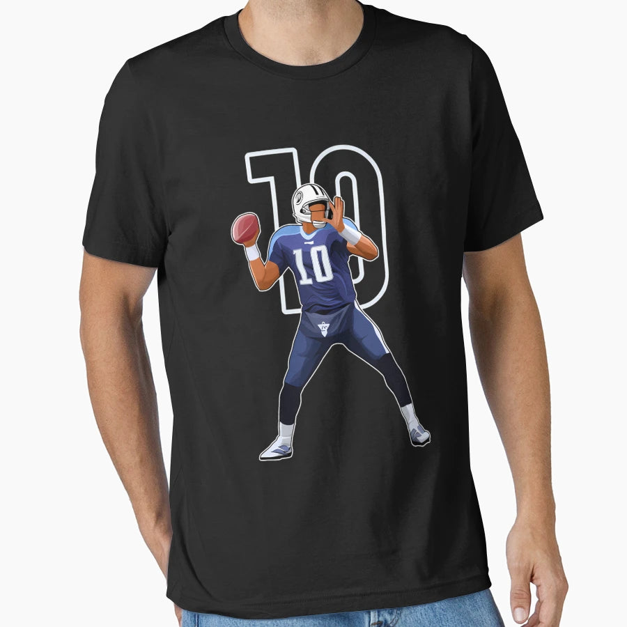 Vince Young Tennessee 10 Number T-Shirt - Streetwear Style for Adults - T-Shirt, Sweatshirt, Hoodie
