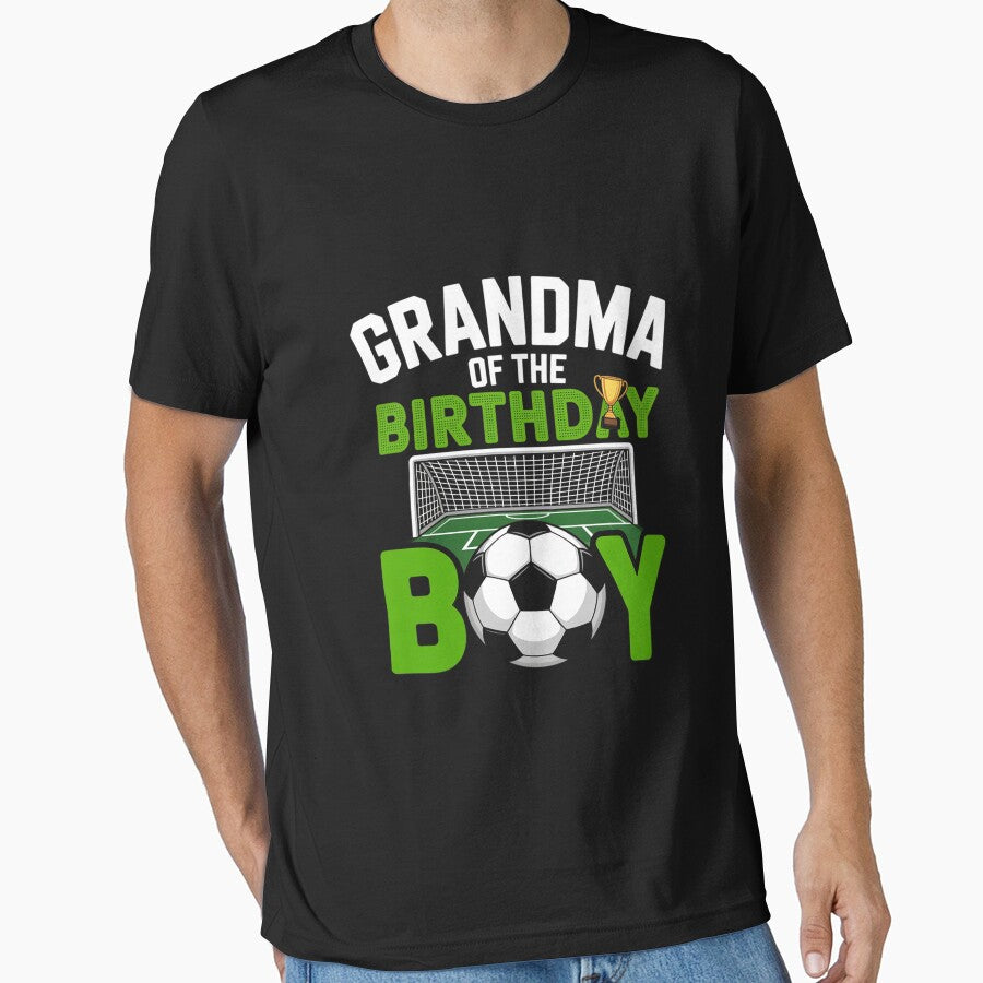 Soccer Grandma Birthday Boy Party Family Matching by - Adult & Kids T-Shirts, Sweatshirts & Hoodies apparel design preview 1