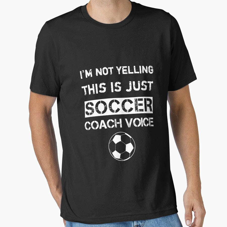 I'm not yelling this is just my soccer coach - Adult & Kids T-Shirts, Sweatshirts & Hoodies apparel design preview 1