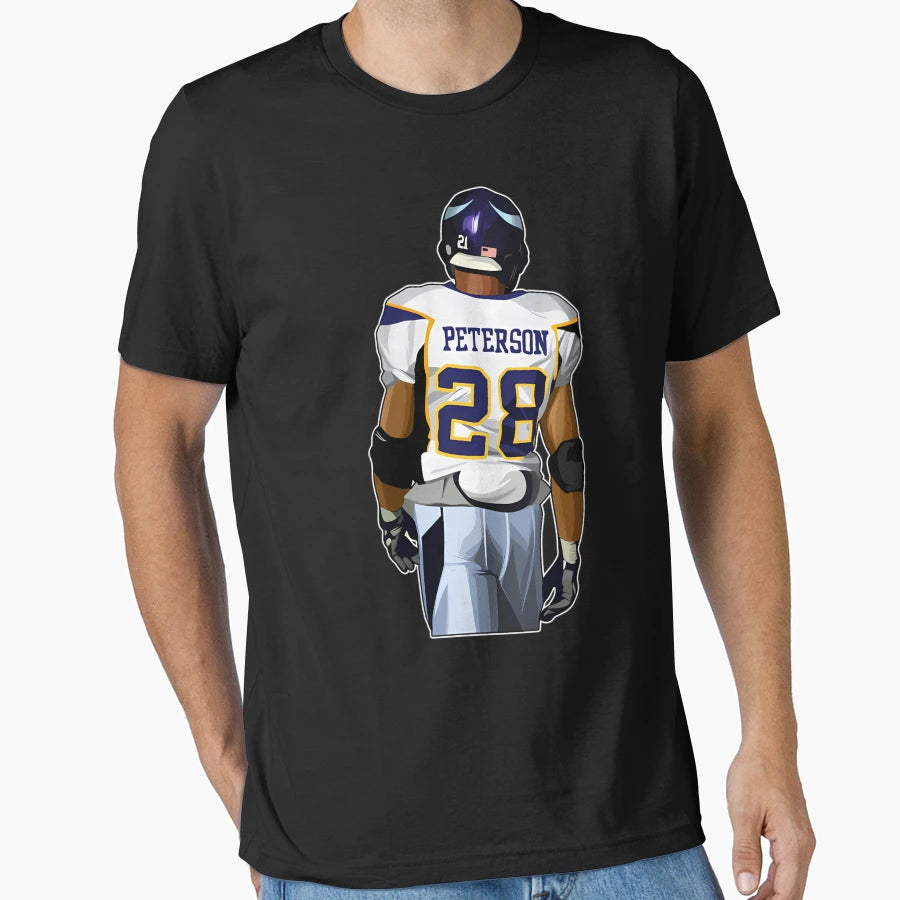 Adrian Peterson 28 T-Shirt - Custom Art Print Men Women - T-Shirt, Sweatshirt, Hoodie