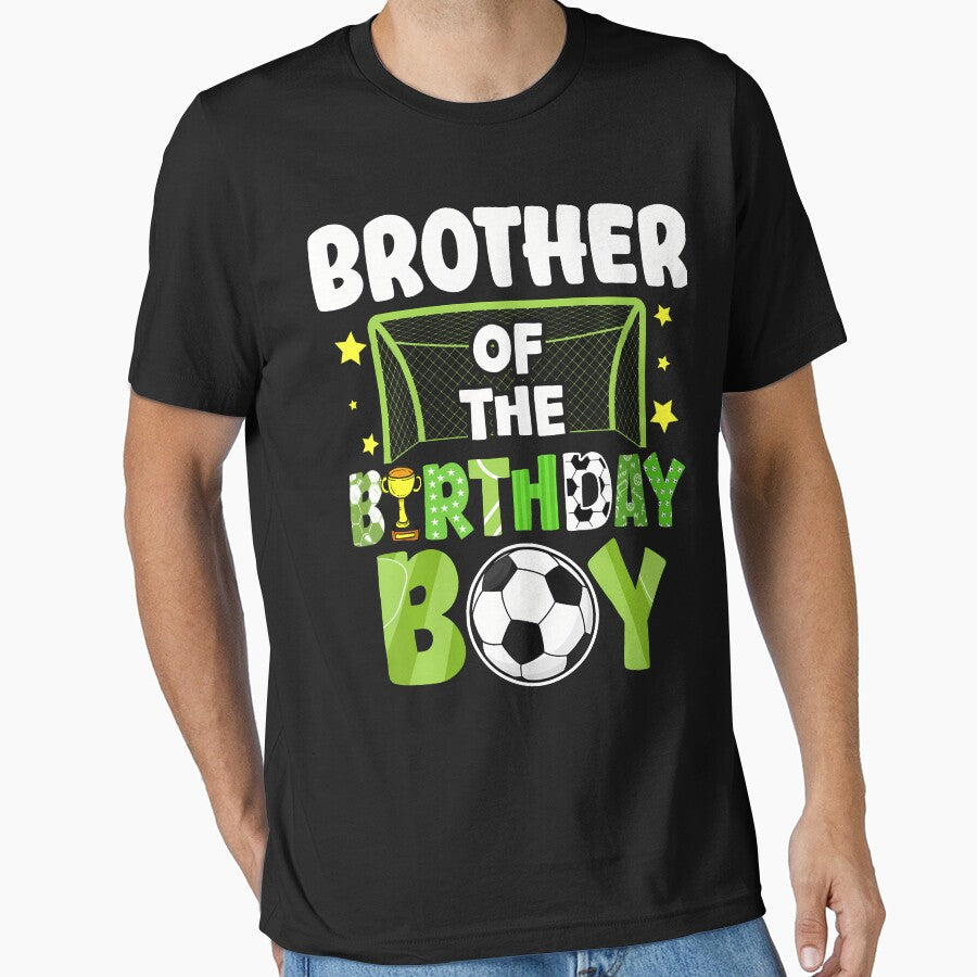 Soccer Brother Birthday Boy Party Family Matching by - Adult & Kids T-Shirts, Sweatshirts & Hoodies apparel design preview 1