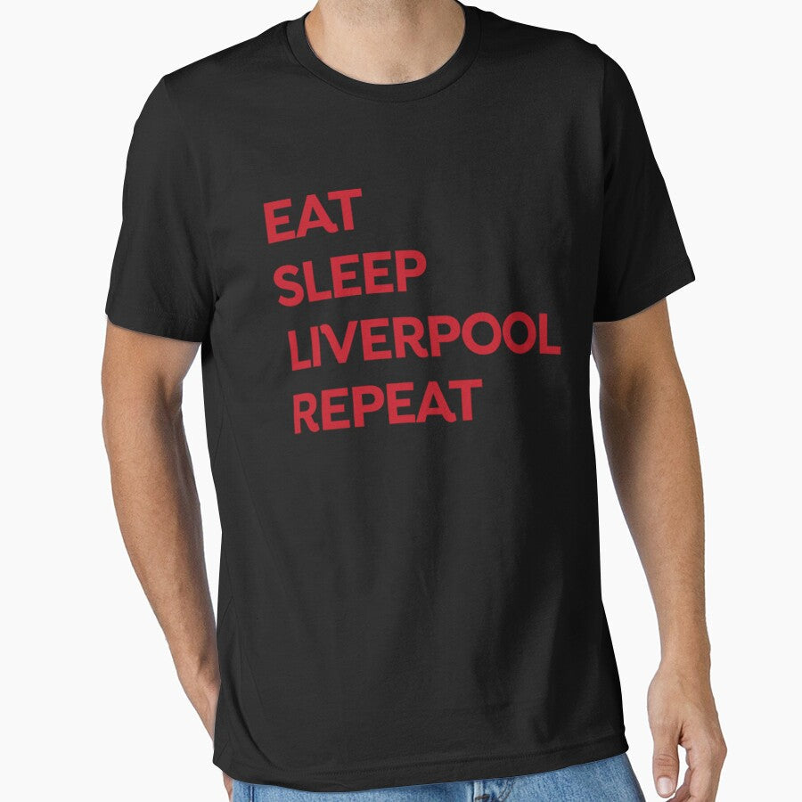 Liverpool eat sleep repeat by GaetanoKemmer - Adult & Kids T-Shirts, Sweatshirts & Hoodies apparel design preview 1